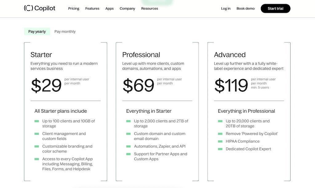 Copilot pricing plans