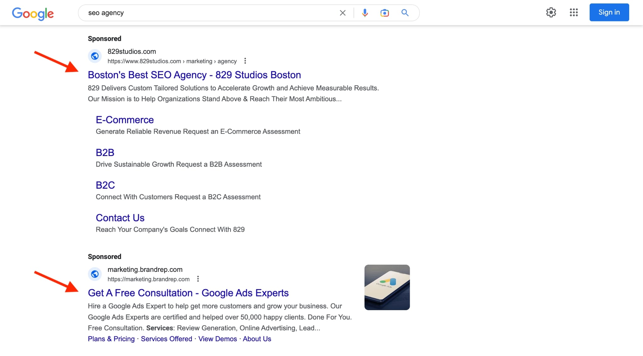 Google ads for agency client acquisition