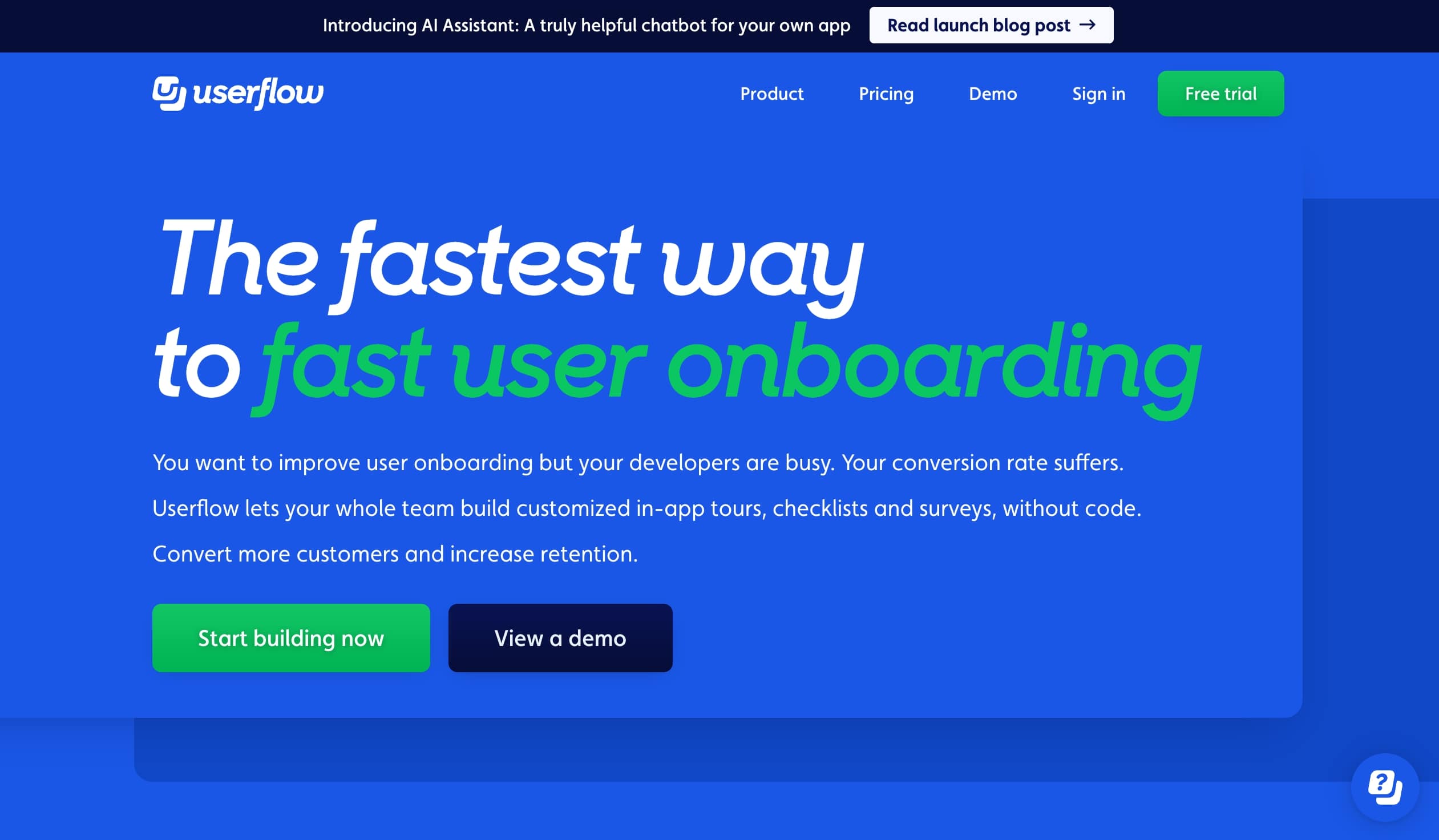 Userflow user onboarding platform
