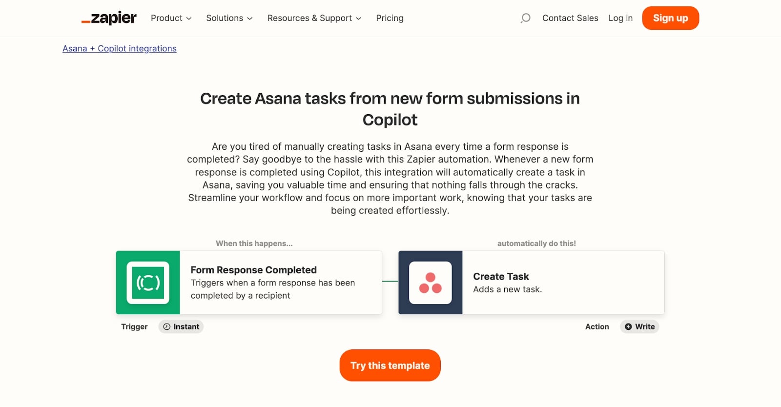 Copilot and Asana integration