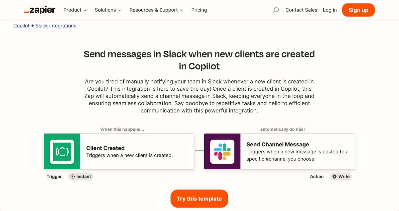 Copilot Slack integration