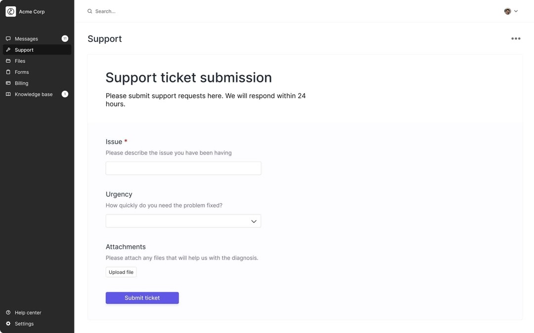 Support forms in Copilot