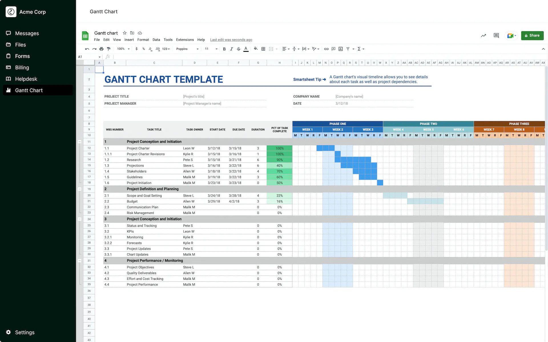 Google Sheets reporting