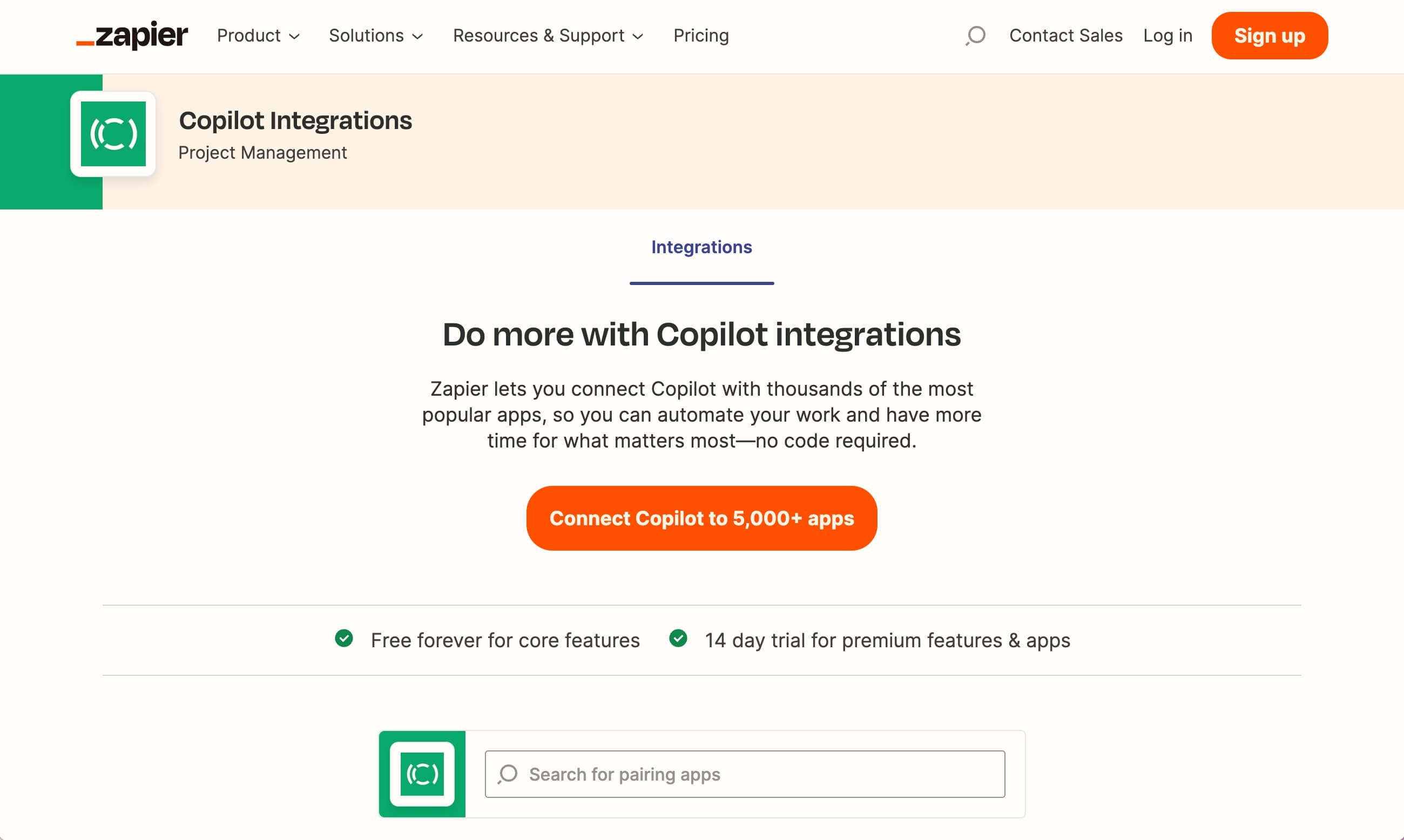 Zapier Copilot integration