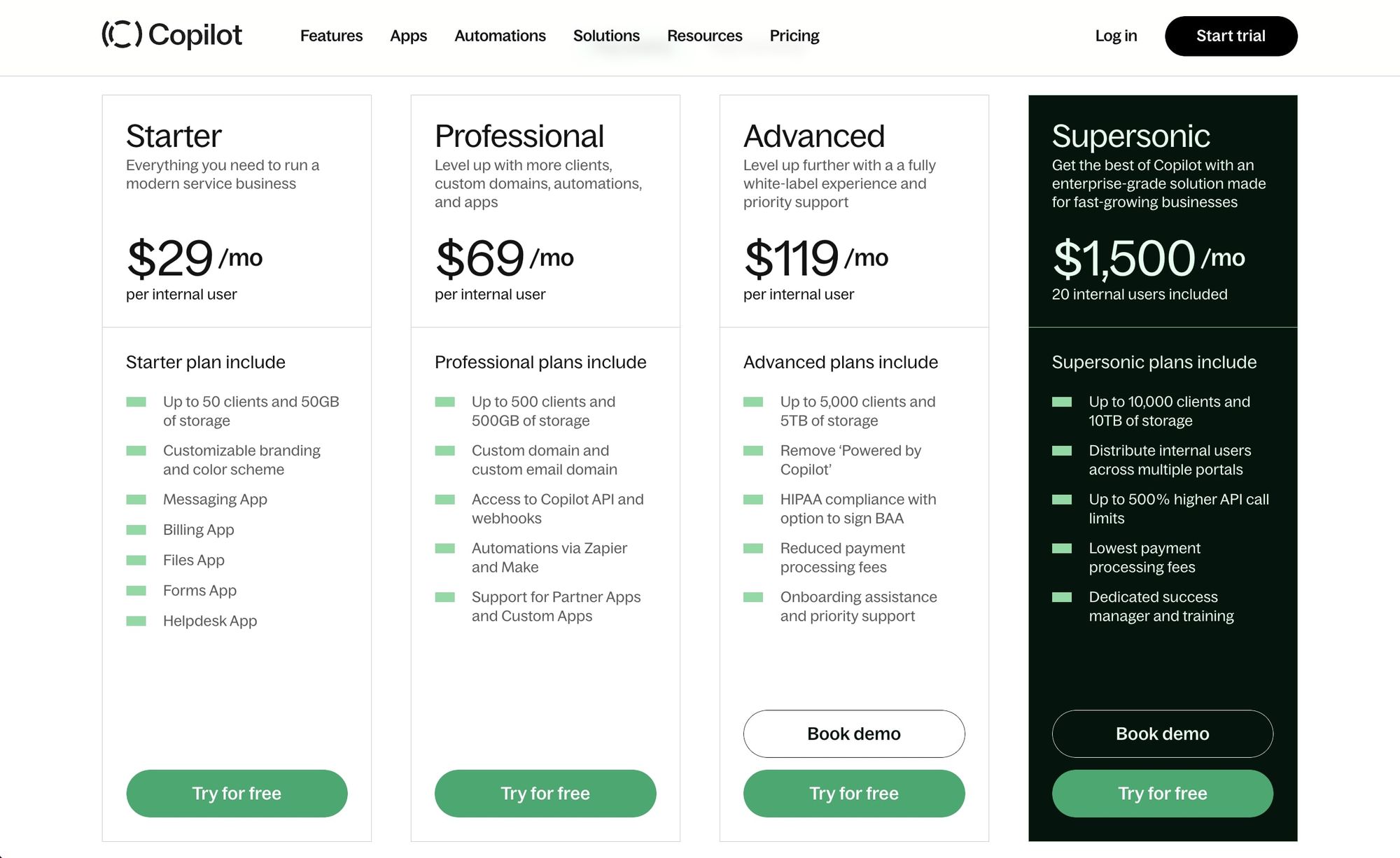 Copilot annual pricing plans