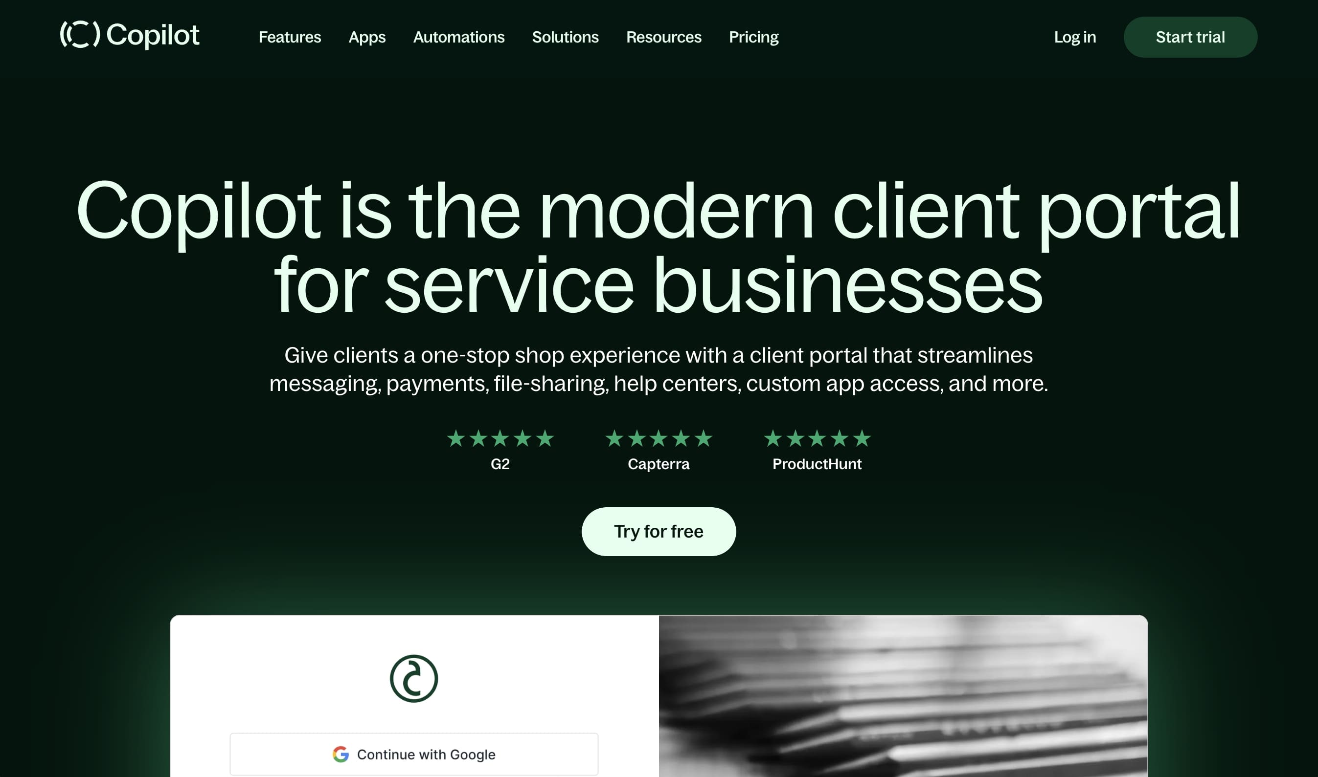 Copilot client portal software