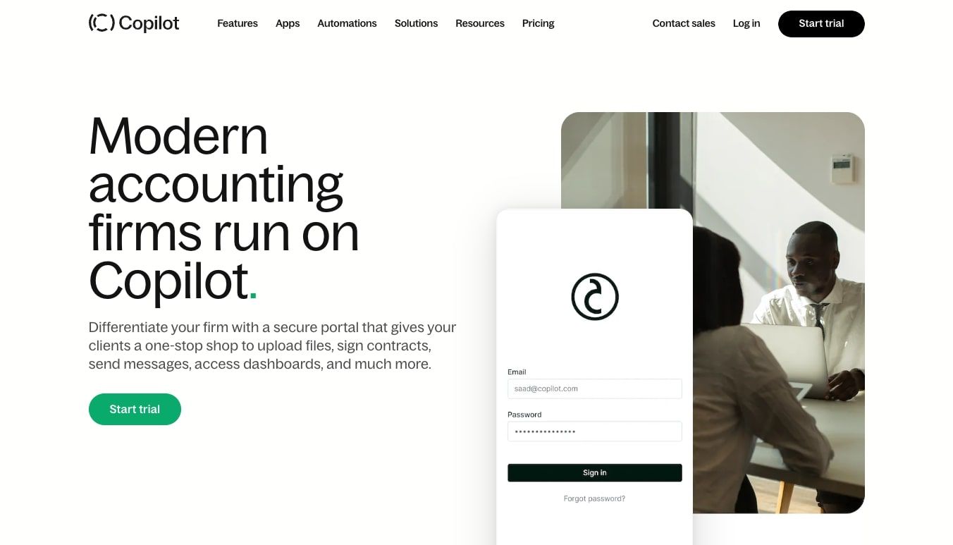 Accounting client portal