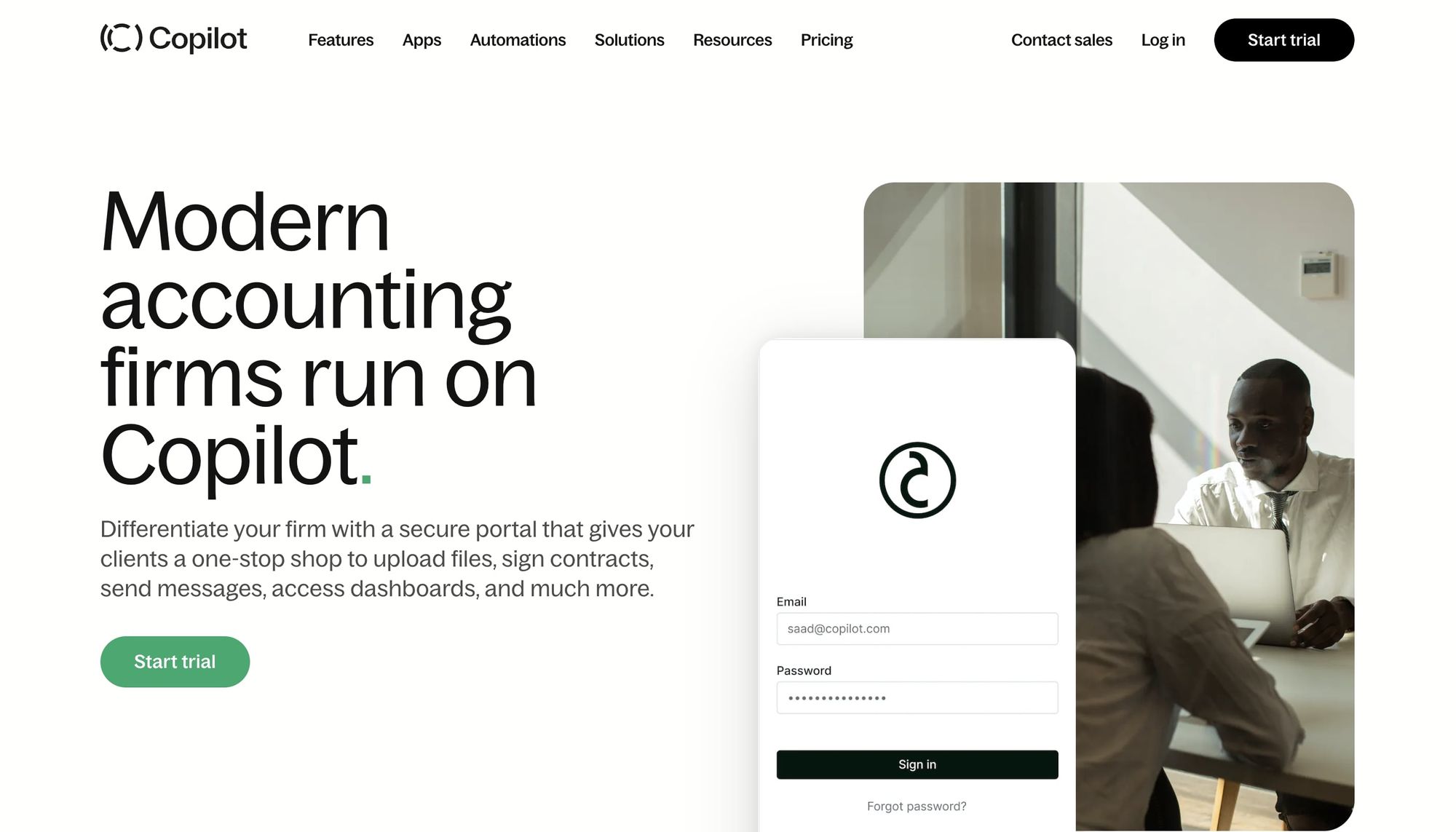 Copilot for accounting firms