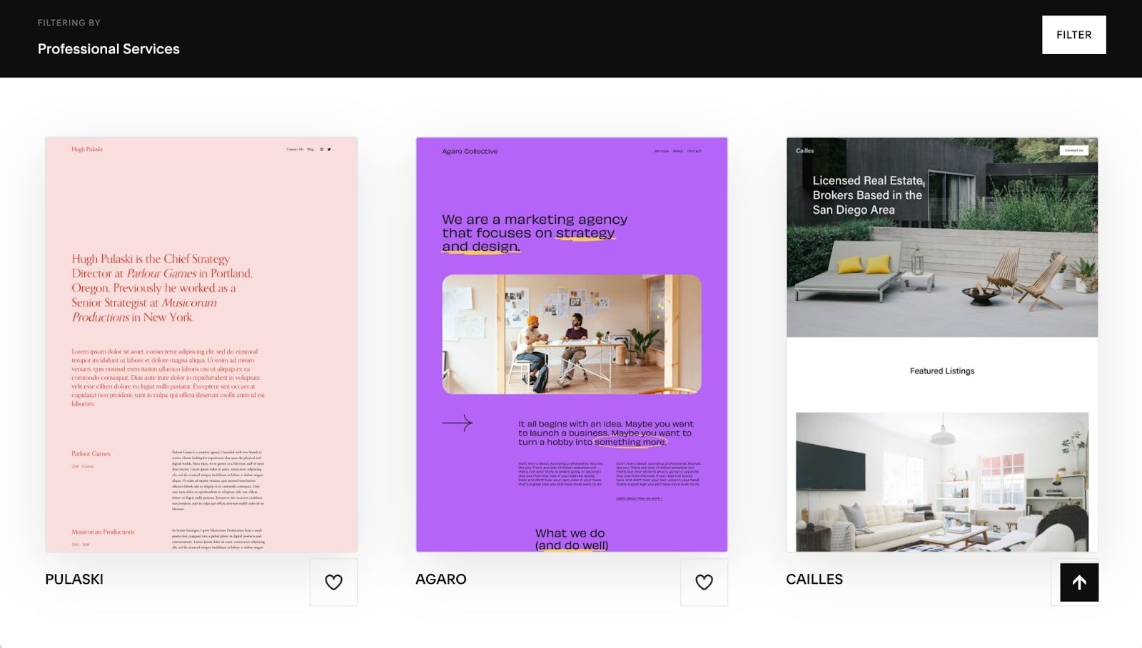 Squarespace marketing agency templates