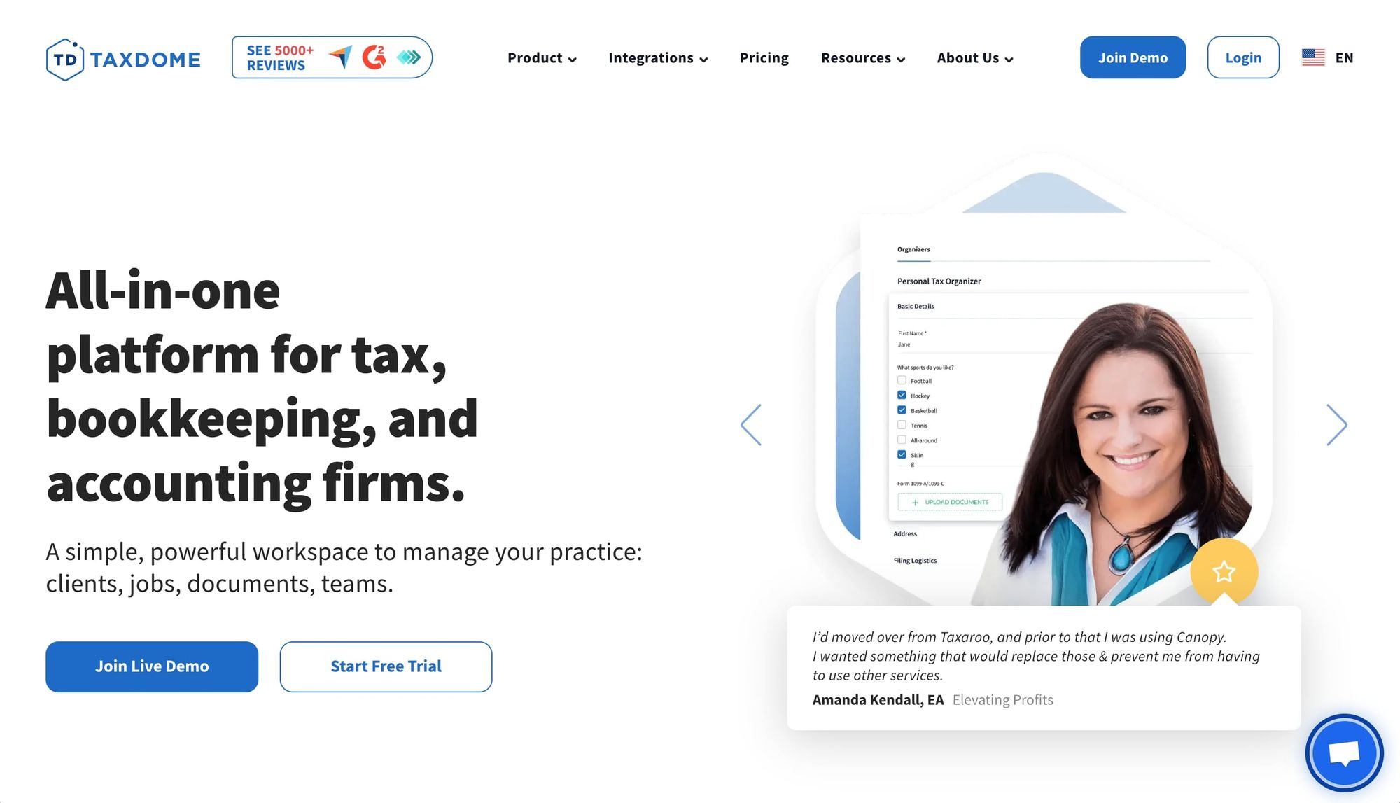 TaxDome accounting client portal