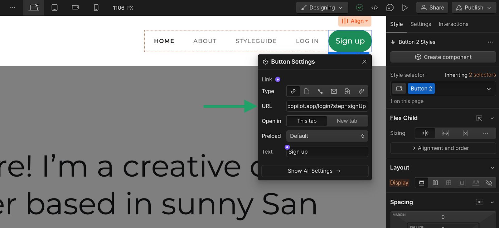 Integrating Copilot sign up portal in Webflow