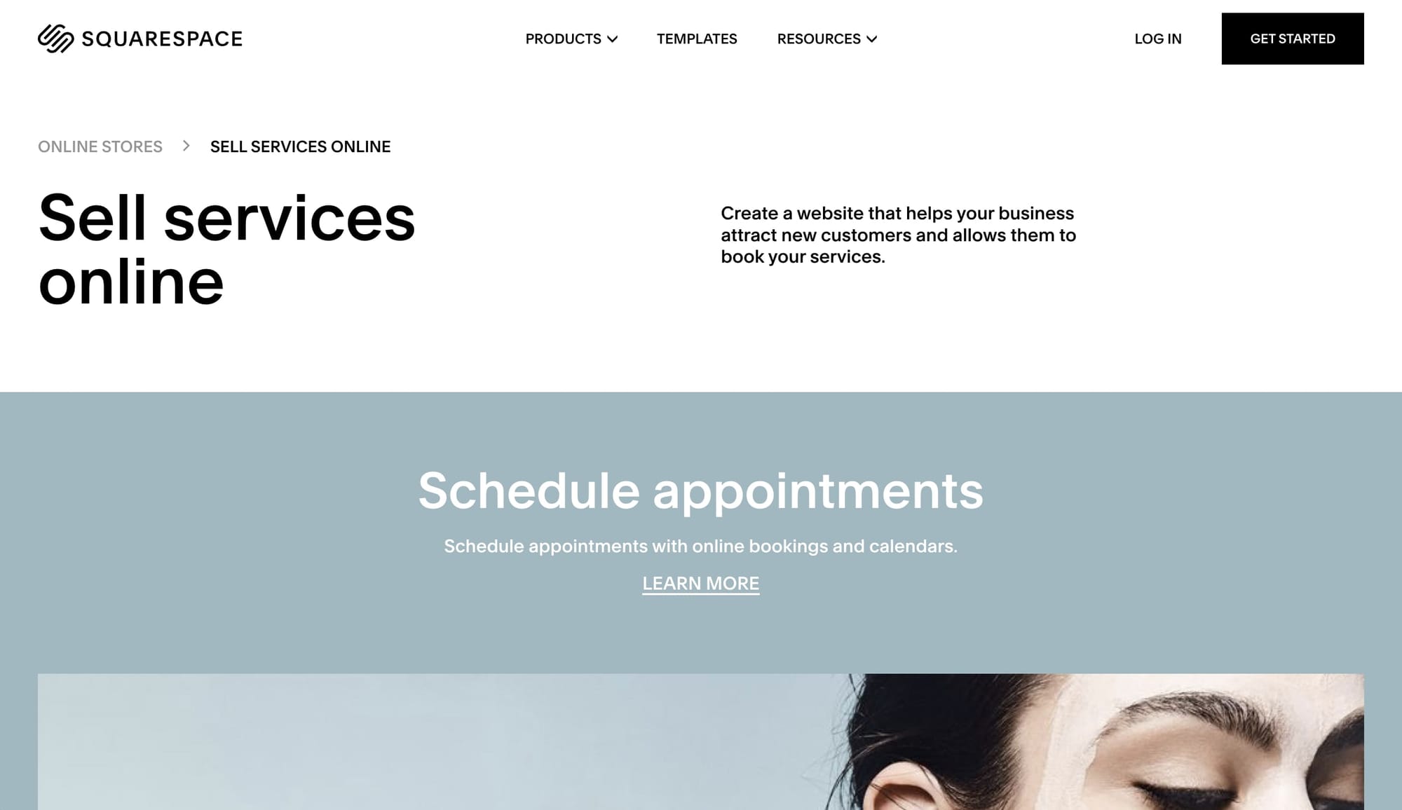 Squarespace sell services