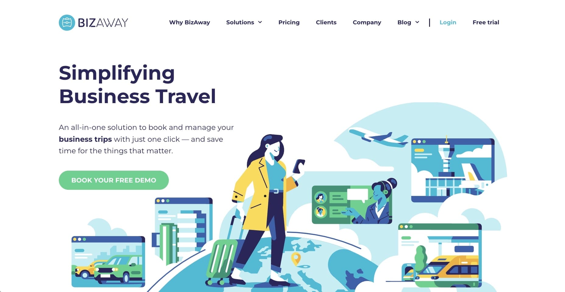 BizAway travel booking software