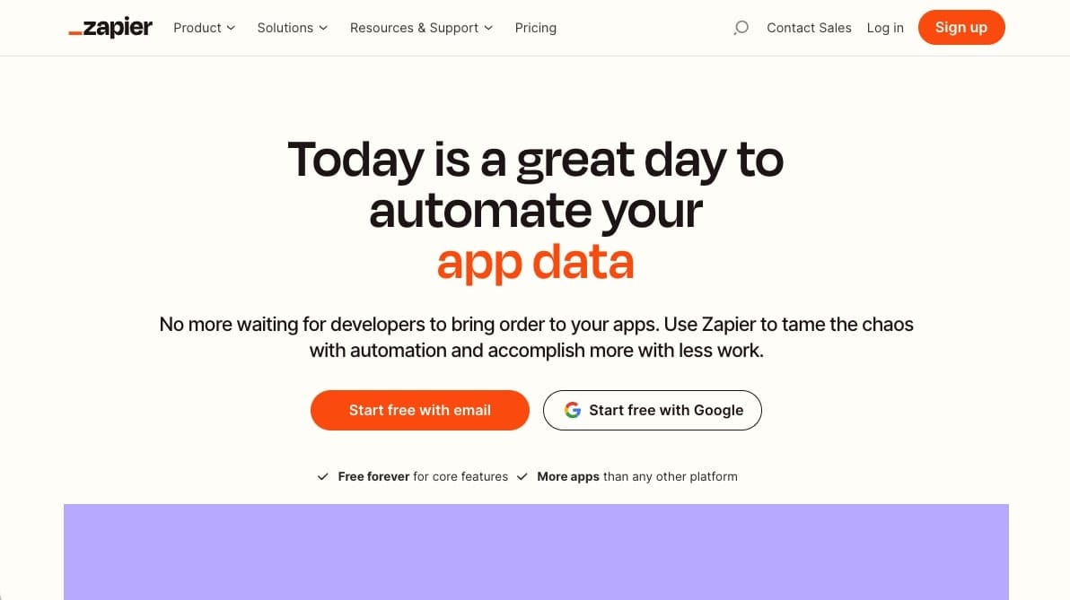 Zapier no-code automation tool