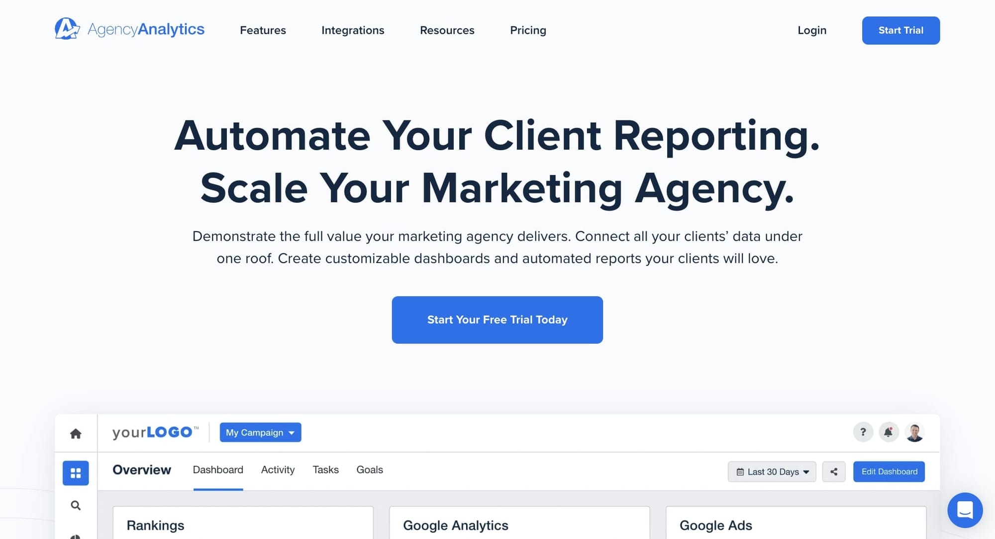 AgencyAnalytics platform