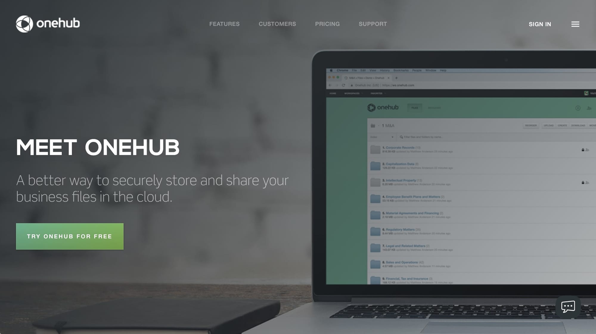 Onehub client portal