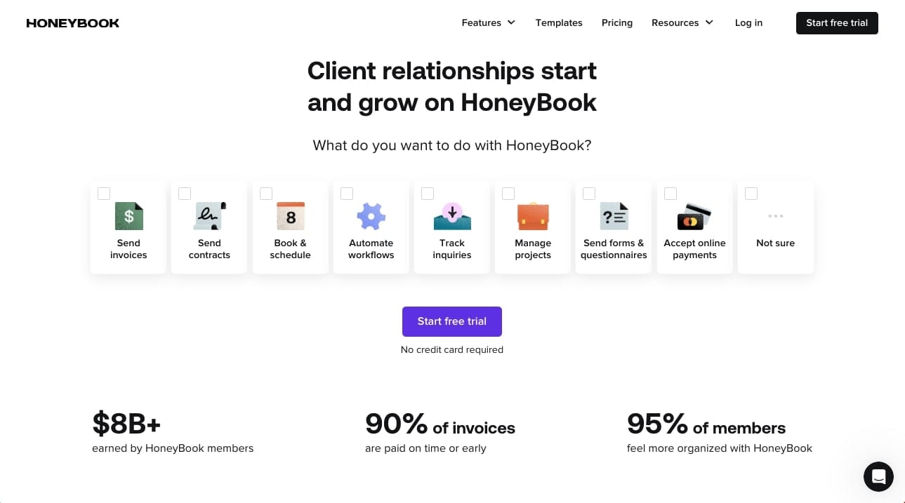 HoneyBook for contractors