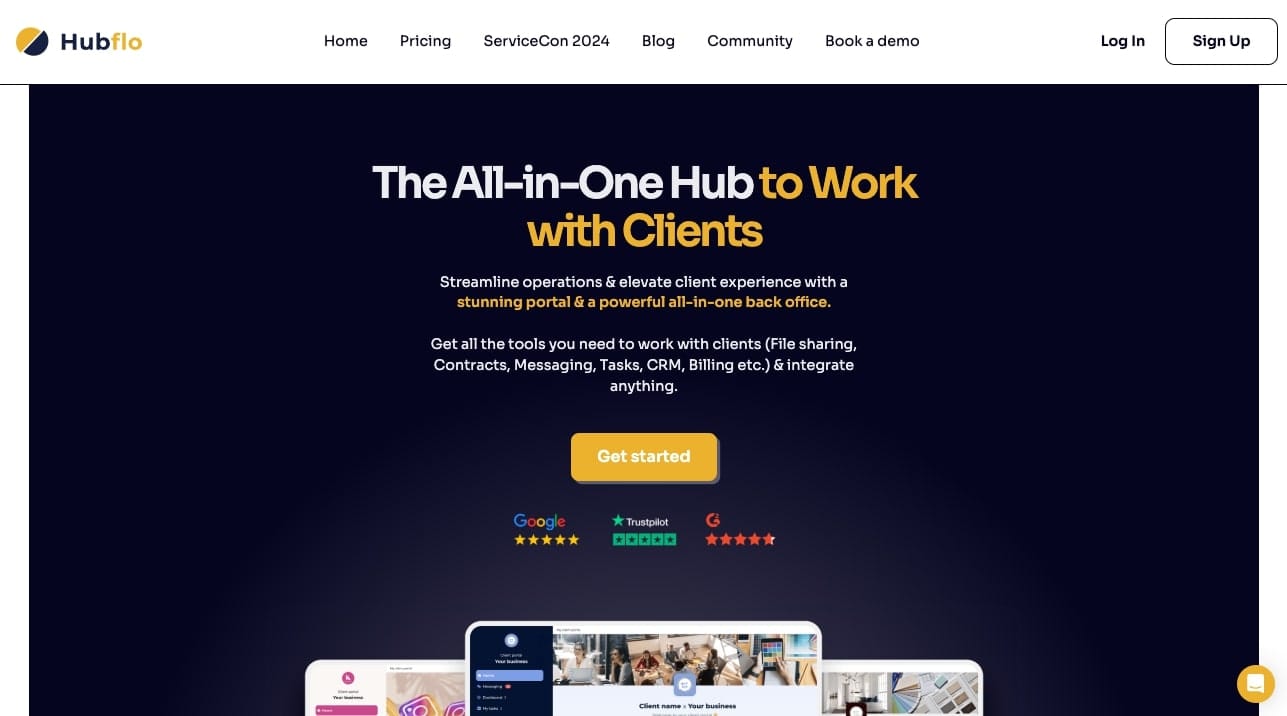 Hubflo client portal