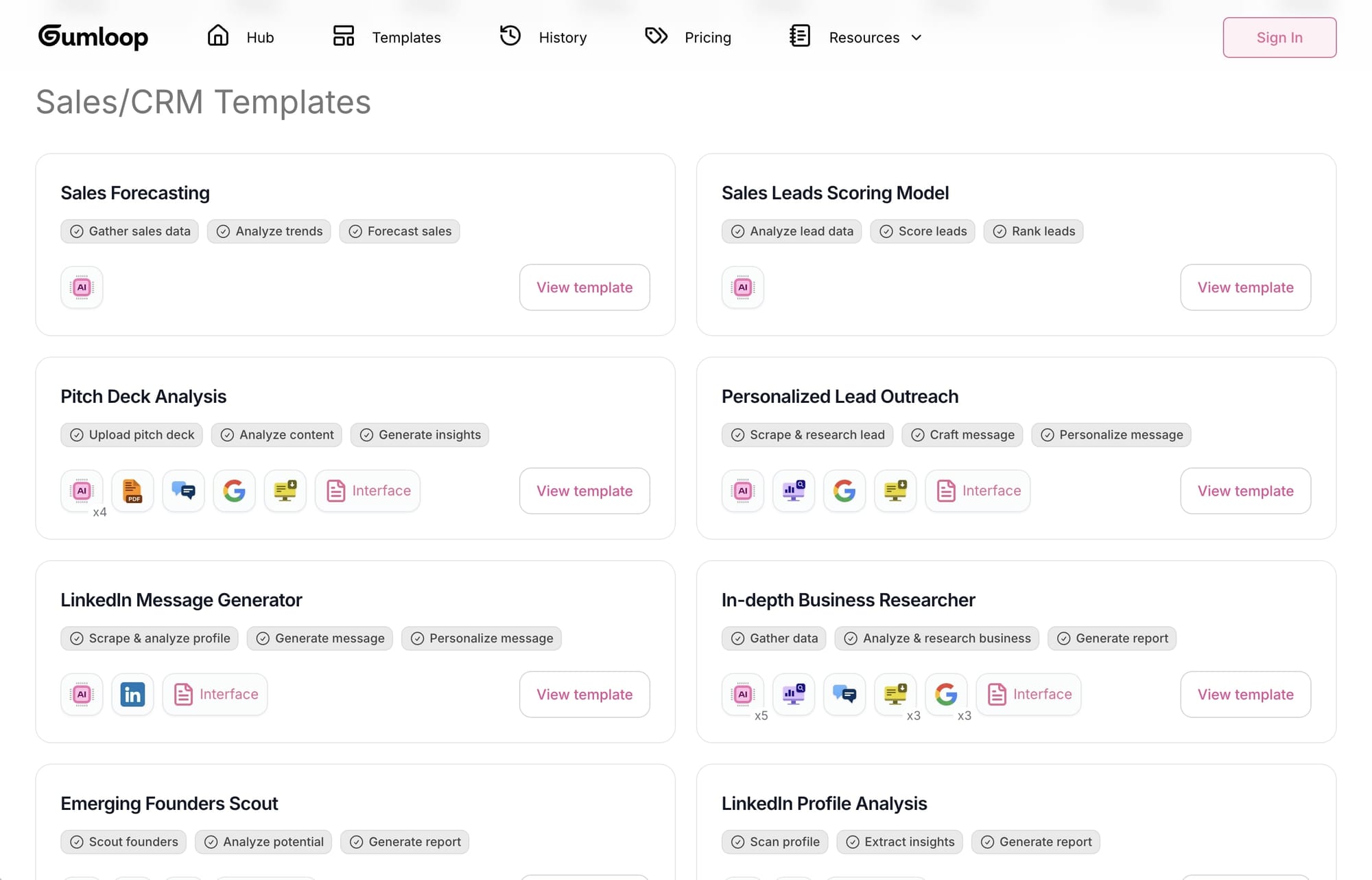 Gumloop automation templates