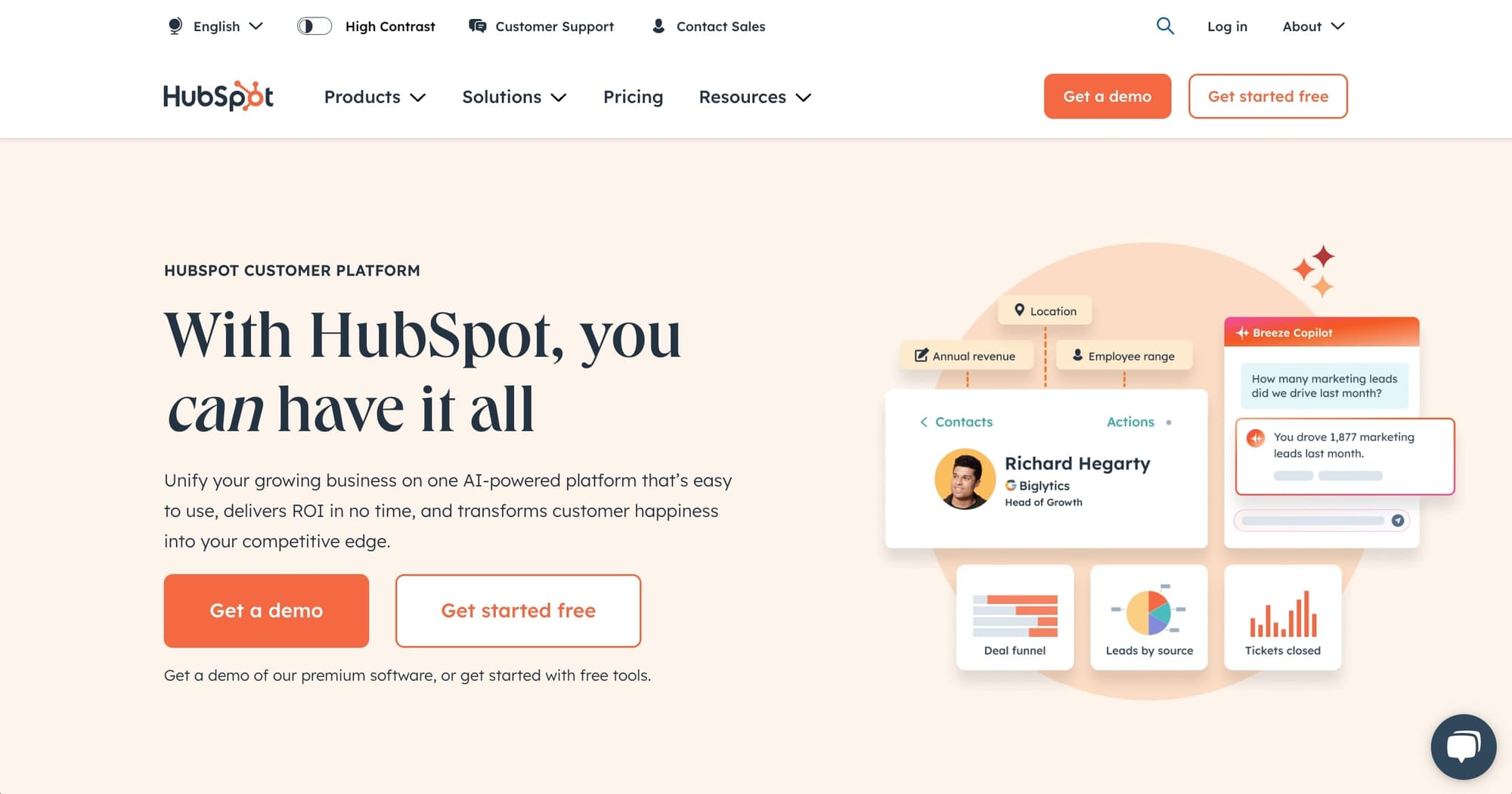 HubSpot client CRM