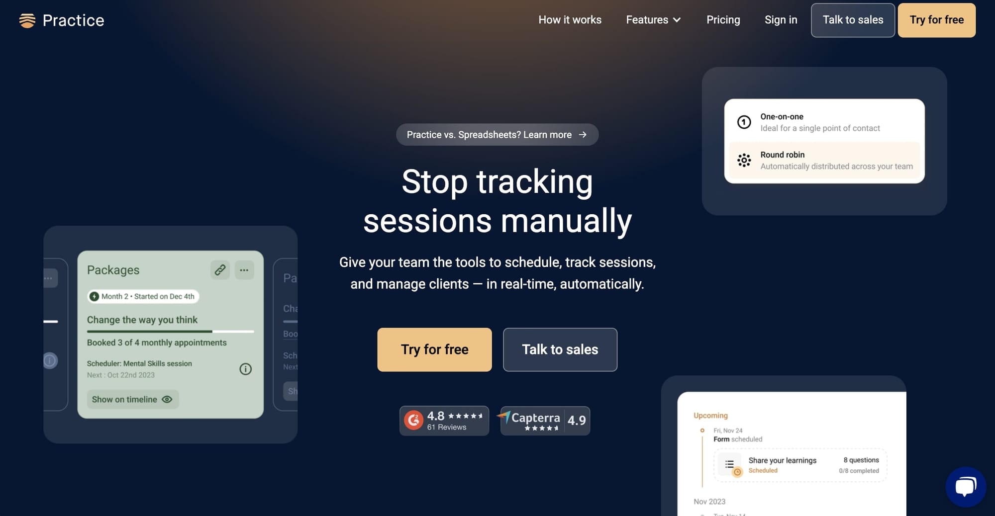 Practice client tracking software