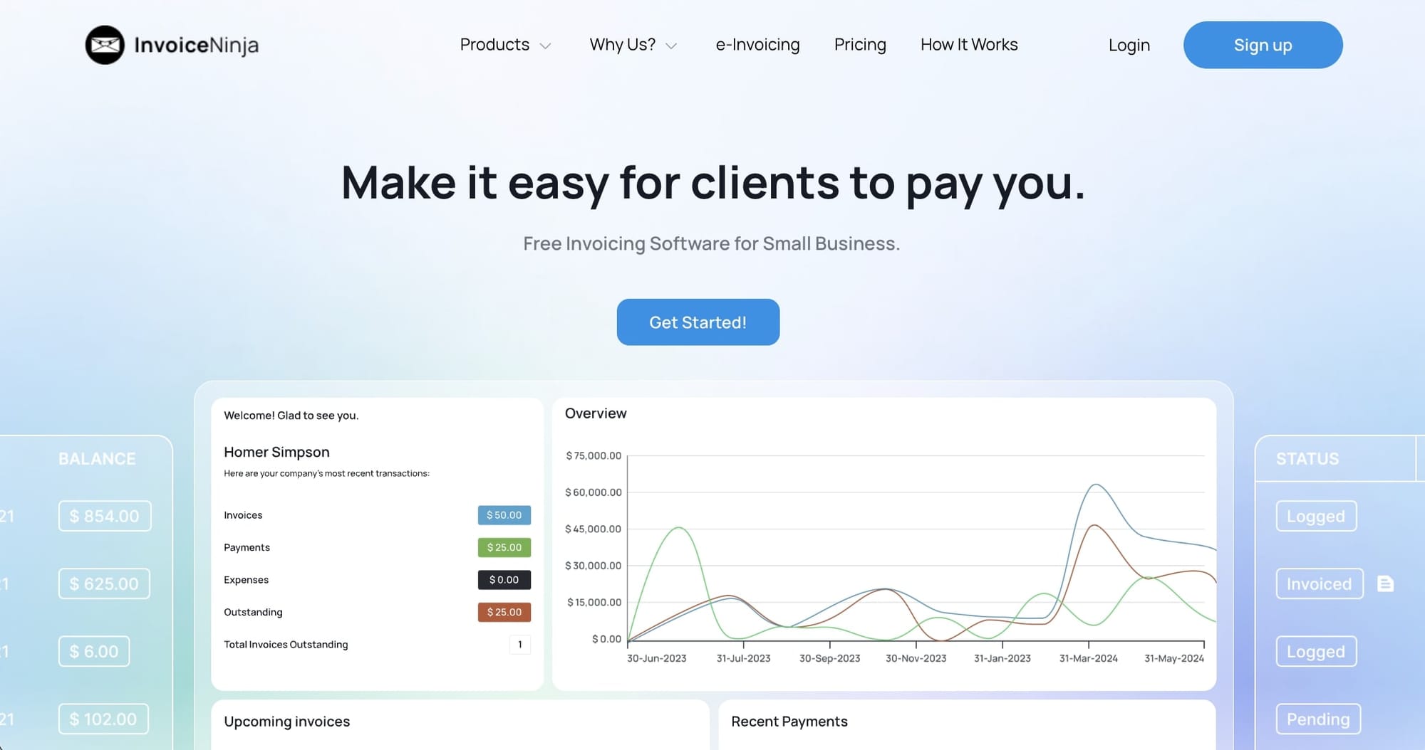 Invoice Ninja for freelancers